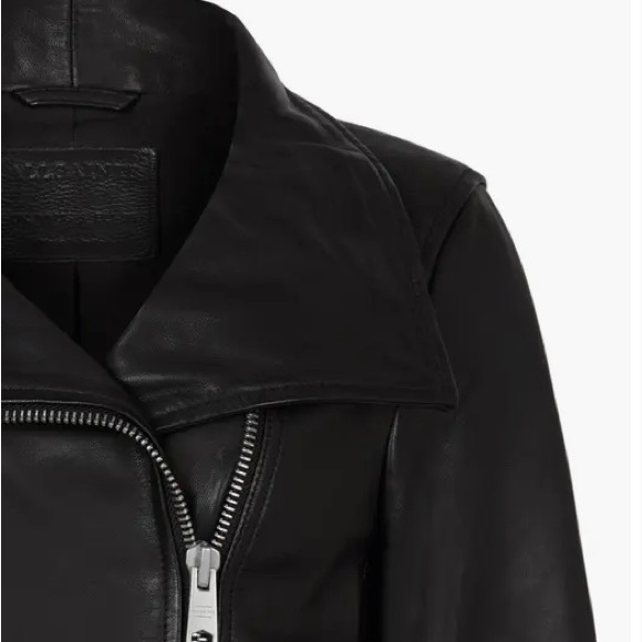 All Saints Black Leather Jacket - Picture 7 of 9